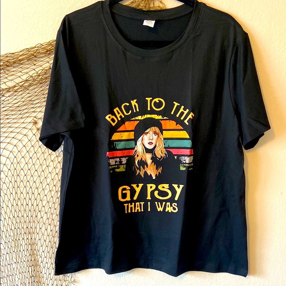 NEW Black Graphic Tee with Retro Design - Picture 4 of 5